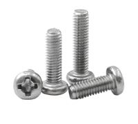 eufeifeiegds 10/50pcs 304 In acciaio inox M2 .5 M3 M4 M5 M6 M8 Rotonda Testa cilindrica Phillips Vite di macchina pulsante Tappo Croce Bullone wefeiegds