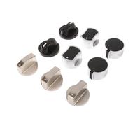 eufeifeiegds 2 pezzi 6/8 mm accessori for fornelli a gas pulsante di montaggio universale argento manopole for fornelli a gas fornello forno(A4 8mm)