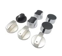 eufeifeiegds 2 pezzi 6/8 mm accessori for fornello a gas pulsante di montaggio universale argento manopole fornello a gas interruttore di controllo del forno(A2 8mm)