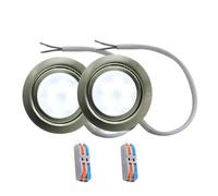 eufeifeiegds 2 pezzi 60mm LED Plafoniera 2.5W 230V 240V Hotel Corridoio Passaggio Vetrina Puck Cabinet Luce 30W Lampadina alogena Equivalente wefeiegds(White 6000K)