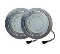 eufeifeiegds 2 pezzi luce for camino cucina 1,5 W LED 12 V CC 220 V 60 mm foro vetro smerigliato lampadina for mobile da cucina ventilatore for fumo lampadina wefeiegds(With SM Connector,230V White)