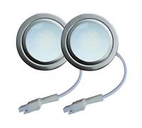 eufeifeiegds 2 pezzi luce fumo cucina 1,5 W 12 V 230 V ventola aspirante lampadina 50 mm foro cappa cucina luce LED mini luce di sfiato wefeiegds(Warm White 3000K,EL CONNECTOR_NO_220-240V AC)