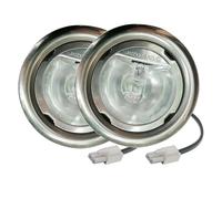 eufeifeiegds 2 pezzi vecchia luce cappa 12V AC lampadina alogena 20W foro 50mm lampadina mobile cucina for copertura in vetro trasparente luce aspiratore fumo wefeiegds