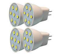 eufeifeiegds 4 pezzi di luci natalizie da villaggio, diametro 1", lampadina MR8, LED 2 W, 12 V CA/CC, luce ornamentale, for macchina cucire(Warm White 3000K)