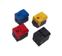 eufeifeiegds 4 pezzi PB86-A1/A0 pulsante quadrato di reset momentaneo con interruttore tattile LED a 6 pin SPDT montaggio su PCB for apparecchiature da palco dimensioni 12x17 wefeiegds(Blu)