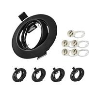 eufeifeiegds 5/10 pezzi di faretti LED con cornice rotonda, portalampada regolabile for MR16 GU10, staffa for faretto da incasso(Type1-5PCS)