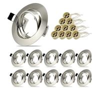 eufeifeiegds 5/10 pezzi di faretti LED con cornice rotonda, portalampada regolabile for MR16 GU10, staffa for faretto da incasso(Type3-10PCS)