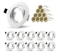 eufeifeiegds 5/10 pezzi di faretti LED con cornice rotonda, portalampada regolabile for MR16 GU10, staffa for faretto da incasso(Type2-10PCS)