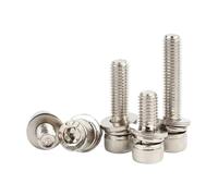 eufeifeiegds 50~500SET M2 .5 M3 VITI A BRUGOLA BULLONI A CAVA ESAGONALE CON RONDELLE PIANE/A MOLLA AD ALTA RESISTENZA 12.9 NICHELATO wefeiegds(200sets,M3x30mm)