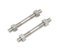 eufeifeiegds Bullone con estremità a doppia filettatura Vite prigioniera Asta dell'asse filettato e dadi esagonali su entrambe le Set in acciaio inossidabile 304 M3-M16 wefeiegds(80mm,M12(1sets))