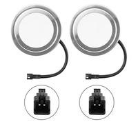 eufeifeiegds Cappa aspirante in acciaio inox da 2 pezzi, luce a LED, 1,5 W, CC 12 V, 68 mm, luce da incasso for aspiratore di fumo da cucina wefeiegds