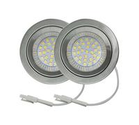 eufeifeiegds Confezione da 2 luci a LED for cappa aspirante da cucina, 230 V, 2,5 W, for foro da 60 mm, in vetro trasparente, for armadietto, ventilatore, aspiratore di fumo = lampadina alogena da 20