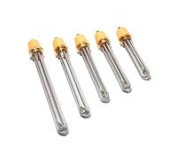 eufeifeiegds DN40 G1 1/2" Electric Copper Heater Element 220V 380V 3KW 6KW 9KW 12KW Industrial Water Heating Resistance(304SUS x Copper,220V,4.5KW 225mm)