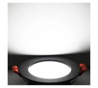 eufeifeiegds Faretto da incasso a LED 220V 240V 110V soffitto a dimmerabile Ultra sottile 3W 5W 7W 9W 12W 15W Lampadina a for camera letto(Warm White,BLACK SHELL_9W)