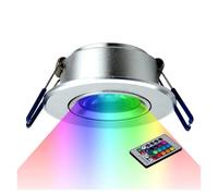 eufeifeiegds Faretto da soffitto a LED, luci incasso 3W RGB con telecomando, lampadine AC220V, colorate for feste di compleanno(Natural white)
