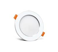 eufeifeiegds Faretto LED bianco da incasso for interni, lampada soffitto, 3W, 5W, 9W, 12W, AC220V, senza driver, for soggiorno, atrio, bar, ufficio(Cold White,WHITE AND SILVER_9W 220V)
