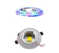 eufeifeiegds Faretto LED COB da incasso, pannello luminoso colorato RGB 3W 110V 220V, lampada for decorazione, faretto viola(WHITE)