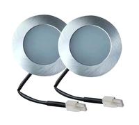 eufeifeiegds Faretto LED da incasso a 2 pezzi, foro 40 mm, 1,5 W, 12 V CC, lampadina for cucina, sottopensile, lampada terra(Warm White 3000K,EL CONNECTOR_NO)