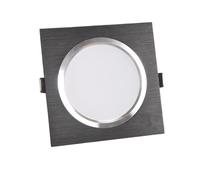 eufeifeiegds Faretto LED da incasso DC12V dimmerabile 5w 7w 9w 12w 18w 24V soffitto quadrato 220V Lampada Pannello luminoso for illuminazione domestica(Black,NEUTRAL LIGHT_AC220V DIMMABLE_12W)
