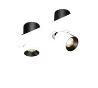 eufeifeiegds Faretto LED dimmerabile lunghezza retrattile angolo ruotabile di 360 gradi 7W10W12W plafoniera da incasso CREE COB downlight AC85-265V(7WBlackDimmable,Warm White)