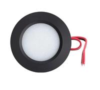 eufeifeiegds Lampada da incasso a soffitto a LED sottile 12V 24V, 3W, ultra, 14mm, 2'', foro 55mm, for mensola libreria domestica(White 6000K,BLACK SHELL_DC 24V)