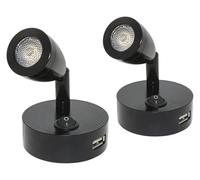 eufeifeiegds Lampada da lettura for camper 12V 24V con porta USB, luce LED, lampada comodino di ricarica, bianca calda(White 6000K)