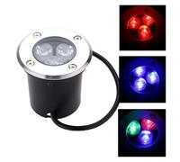 eufeifeiegds Lampada LED da incasso a pavimento 12 V, lampada for esterni giardino 24 CC, faretti RGB 3 W, 220, 110, IP67(Verde,1W 220V)