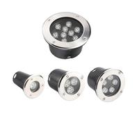 eufeifeiegds Lampade da giardino interrate a LED impermeabili 3W 5W 7W 9W IP68 Faretto incasso for esterni, illuminazione a terra 85-265V DC12V(Cold white 6000K,10W AC85-265V 100MM)