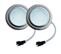eufeifeiegds Lampadina for cappa aspirante da 2 pezzi, foro 50 mm, 55 mm, 1,5 W, 12 V CC 230 V con connettore maschio EL4.5, luce di sfiato, luce for mobile wefeiegds(With SM Connector,12V DC WARM WHI