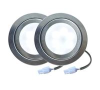 eufeifeiegds Lampadina for cappa da cucina da 68 mm, 2 pezzi, 12 V CC, 1,5 W, LED for foro da 55-60 mm, copertura in vetro smerigliato = lampadina alogena da 20 W wefeiegds(Warm White 3000K)