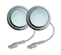 eufeifeiegds Lampadina for ventilatore di scarico da 2 pezzi 12V DC 1,5W 64mm, foro tagliato da 50mm, luce LED for cappa da cucina, mini luce di sfiato wefeiegds(White 6000K,WITH EL CONNECTOR_NO)