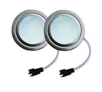 eufeifeiegds Lampadina for ventilatore di scarico da 2 pezzi 12V DC 1,5W 64mm, foro tagliato da 50mm, luce LED for cappa da cucina, mini luce di sfiato wefeiegds(White 6000K,WITH SM CONECTOR_NO)