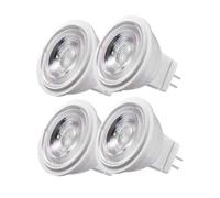 eufeifeiegds Lampadina LED COB MR11 da 4 pezzi, 3 W, AC/DC 12 V, 120, 230, faretto, GU4, lampada, 38° = 20(Warm White 3000K,220-240V)