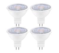 eufeifeiegds Lampadina LED GU5.3 MR16 da 4 pezzi, 12 V 230, 5 W, equivalente a 50, bianco caldo 3000 K, freddo 4000, luce diurna 6000(AC 220-240V,Warm White 3000K)