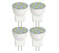 eufeifeiegds Lampadine LED MR8 2W 12V GU4.0 Bi-pin Bianco caldo 2700K-3000K for illuminazione esterna a bassa tensione for alberi(White 6000K,4 PCS)
