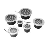 eufeifeiegds Luce interrata a LED RGB 12V 6W 7W 9W 12W DC 24V 220V IP68 da pavimento for esterni Lampada giardino paesaggio(Cold White,6W 12V)