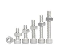 eufeifeiegds Set di combinazioni viti a brugola con esagono incassato filettatura sinistra e dadi esagonali completi M3 M4 M5 M6 M8 M10 M12 wefeiegds(90mm,M8(1sets))