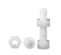 eufeifeiegds Vite a testa cilindrica con esagono incassato in nylon bianco in plastica set di dadi esagonali completi M3 M4 M5 M6 M8 M10 M12 wefeiegds(40mm,M8(5sets))