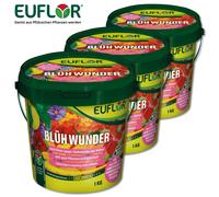 Euflor 3x 1Kg Concime Granulato BlühWunder, Secchiello Richiudibile