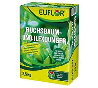 Euflor Fertilizzante per bosso e ilex, confezione da 2,5 kg • Fertilizzante speciale per buxus, ilex, mirtillo ciliegio e legno di fogliame sempreverde • Fertilizzante speciale organico minerale •