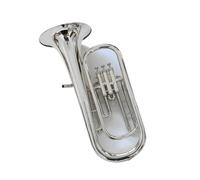 Eufoni Corno Baritono Professionale In Ottone Placcato Oro Tromba Per Strumento Tenore Tono Eufonio In Si Bemolle A Tre Chiavi(Silver)
