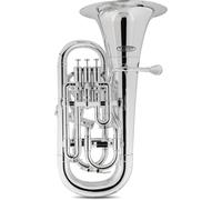 Eufonio Argento in Plastica Sib 4 Valvole Pistoni Euphonium Bocchino e Custodia