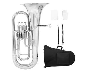 Eufonio Bb Flat Euphonium Tubo In Ottone Corpo 3 Tasti Baritono Corno Basso Accessori Per Strumenti Musicali