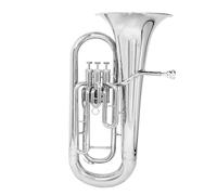 Eufonio Eufonio In Sib Corno Baritono A Valvola Verticale 3 Chiavi Set Completo Placcato Argento Facile Da Suonare