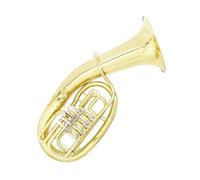 Eufonio Eufonio Tuba In Ottone A Quattro Tasti. Strumento Professionale Con Accessori Panno Per La Pulizia Guanti E Borsa.