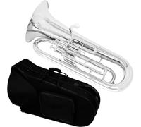 Eufonio Per Principianti Eufonio In Sib A 3 Tasti Con Valvola Verticale Corno Baritono Placcato Argento Set Completo Custodia E Kit Guanti