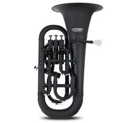Eufonio Plastica ABS in Sib 4 Valvole Pistoni Euphonium Bocchino e Custodia Nero