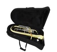 Eufonio Principianti Eufonio In Si Bemolle Strumento A Fiato Verticale A Tre Tasti Con Accessori Tra Cui Tracolla E Guanti.