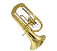 Eufonio Professionale Eufonio Con Tre Tasti E Corpo In Ottone Laccato Dorato, Bocchino In Bronzo Fosforoso, Tubo B Piatto