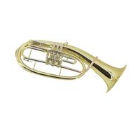 Eufonio Professionale Eufonio In Ottone Giallo Laccato Oro Con Valvola A Pistone A 3 Tasti Piatti, Tono In Sib, Con Bocchino